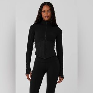 Alo Yoga Airbrush Corset Full Zip Jacket / Small